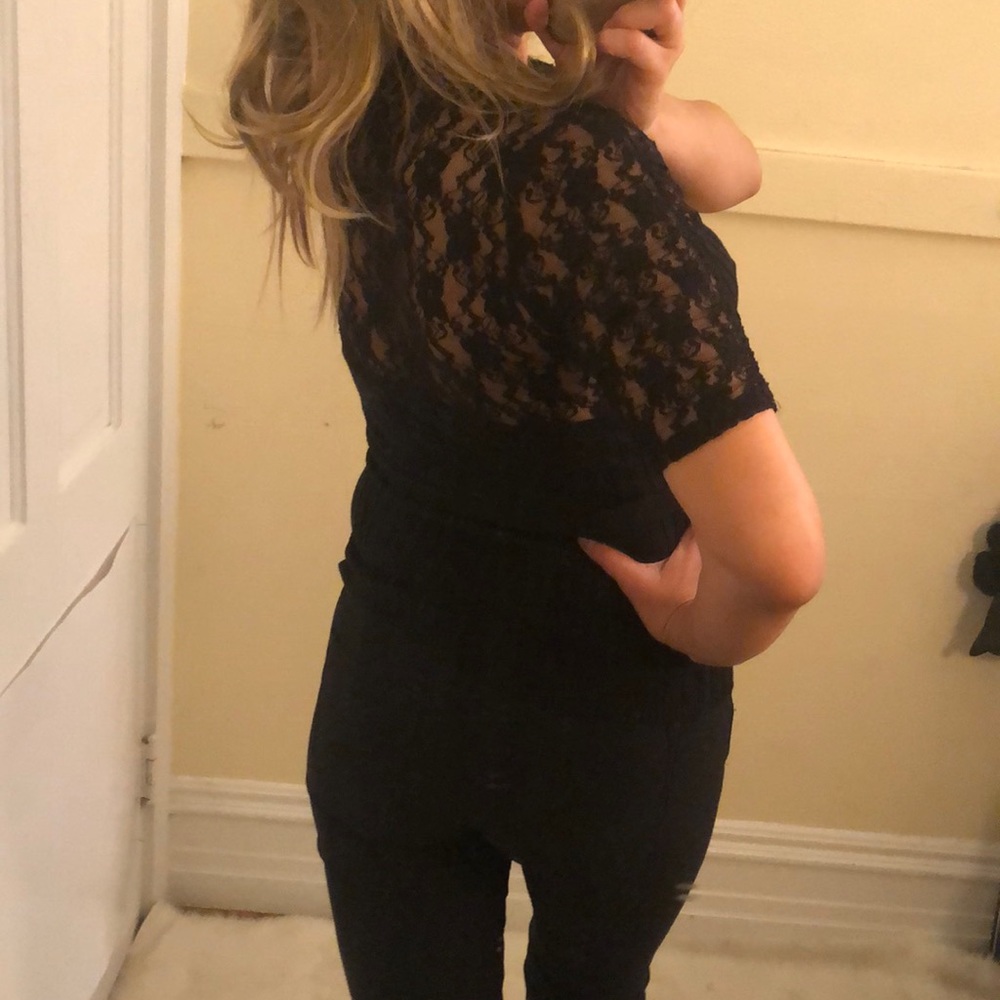 XOXO sexy black lace top XS - Picture 4 of 7